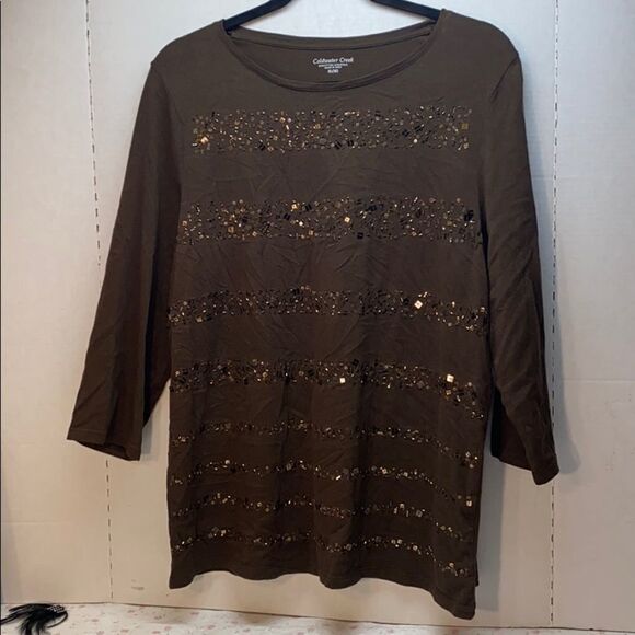 Coldwater Creek Tops - Coldwater Creek embellished top XL
